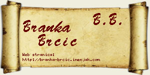 Branka Brčić vizit kartica